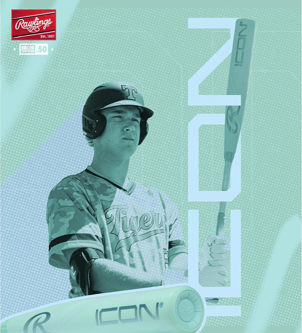 Rawlings | 2026 | ICON Baseball Bat | BBCOR | -3 Drop | 2 5/8' Barrel | 2 Pc. Composite