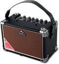 EASTROCK 15W Electric Guitar Amp, EGA-15W Portable Guitar Amplifier with Bluetooth, Built-in Looper & Drum Machine Speaker, AUX/OTG/Headphone, 8 Voices, FX Effects-Black