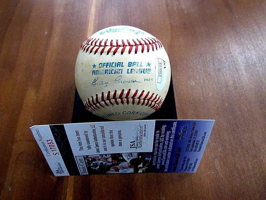 Cal Ripken Jr Orioles Hof Signed Rookie Auto Vintage Game Used Oal Baseball Jsa - MLB Autographed Game Used Baseballs