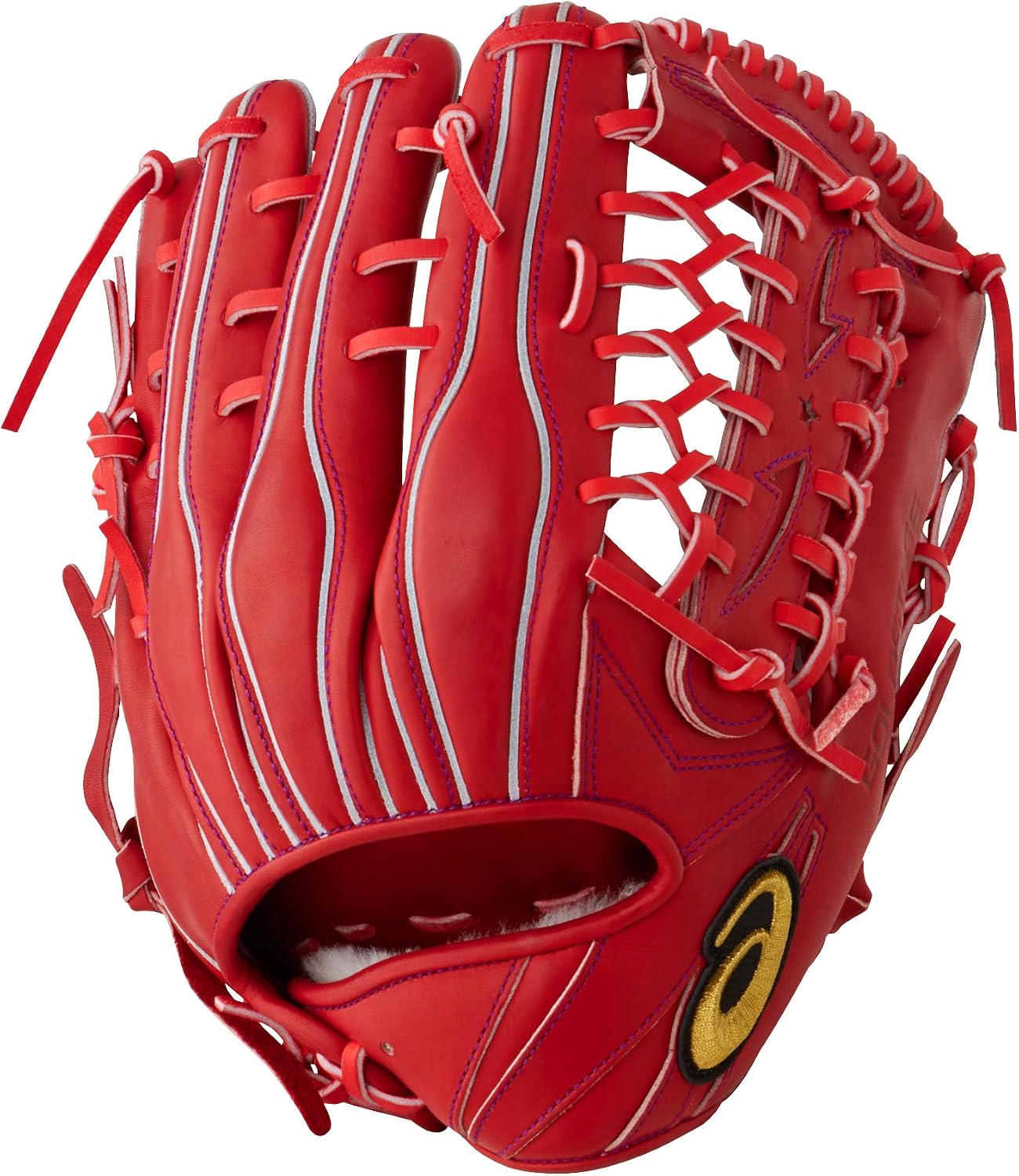 ASICS 3121A540 Gold Stage Baseball Hard Grub for Outfielders, LH (Right Throw), RH (for Left Throw), Size 12, Compatible with High School Baseball Rules, F Brown