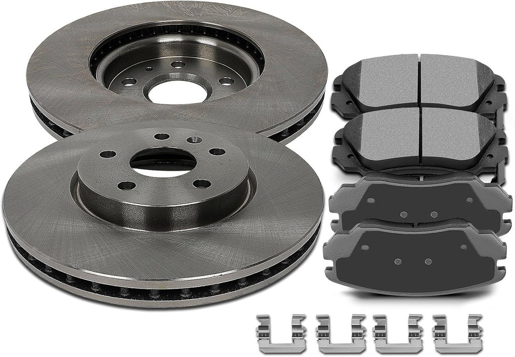SCITOO Front 12.64' Brake Pads and Rotors Kits Fit For Buick Allure/LaCrosse/Regal,For Chevy Equinox/For Malibu/Impala/Malibu Limited,For GMC Terrain,For Saab 9-5