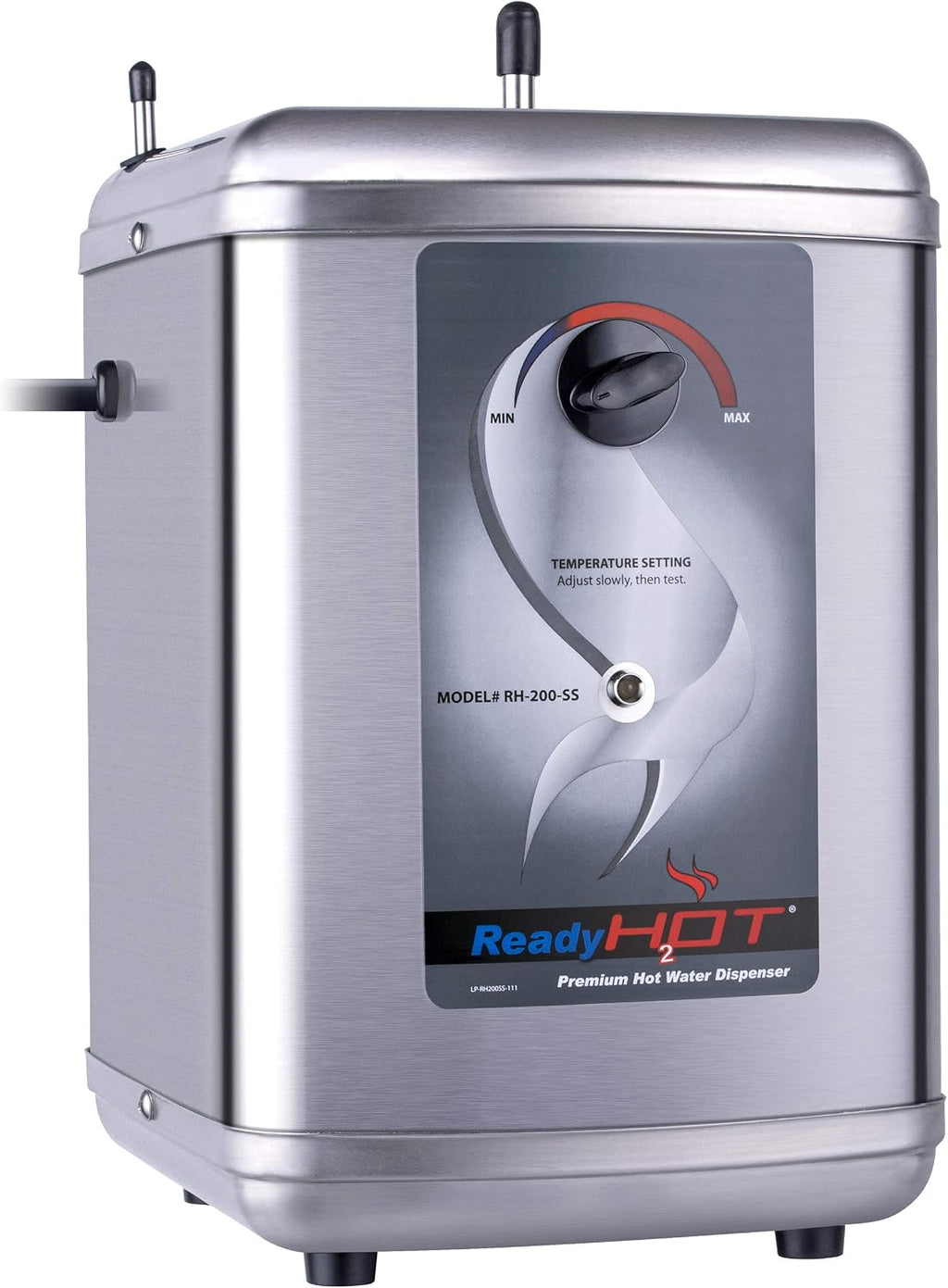 Ready Hot Instant Hot Water Dispenser System with 40-RH-200-SS 2.5 Quart Stainless Steel Tank Only and 41-RH-200-F560-CH 2.5 Quart Stainless Steel Tank with Dual Lever Hot and Cold Water Faucet Bundle
