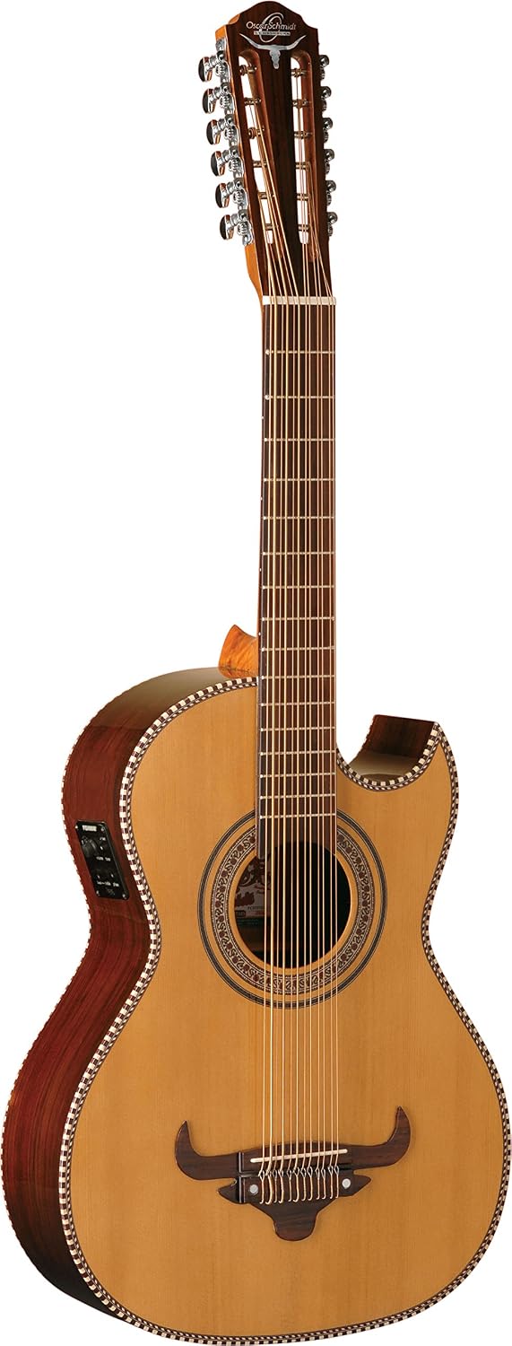 Oscar Schmidt OH52SE-O-U 12-String Bajo Sexto Acoustic-Electric Guitar
