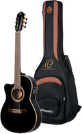 Performer Series Left-Handed Solid Top Thinline Crossover Acoustic-Electric Nylon Classical Guitar w/Bag