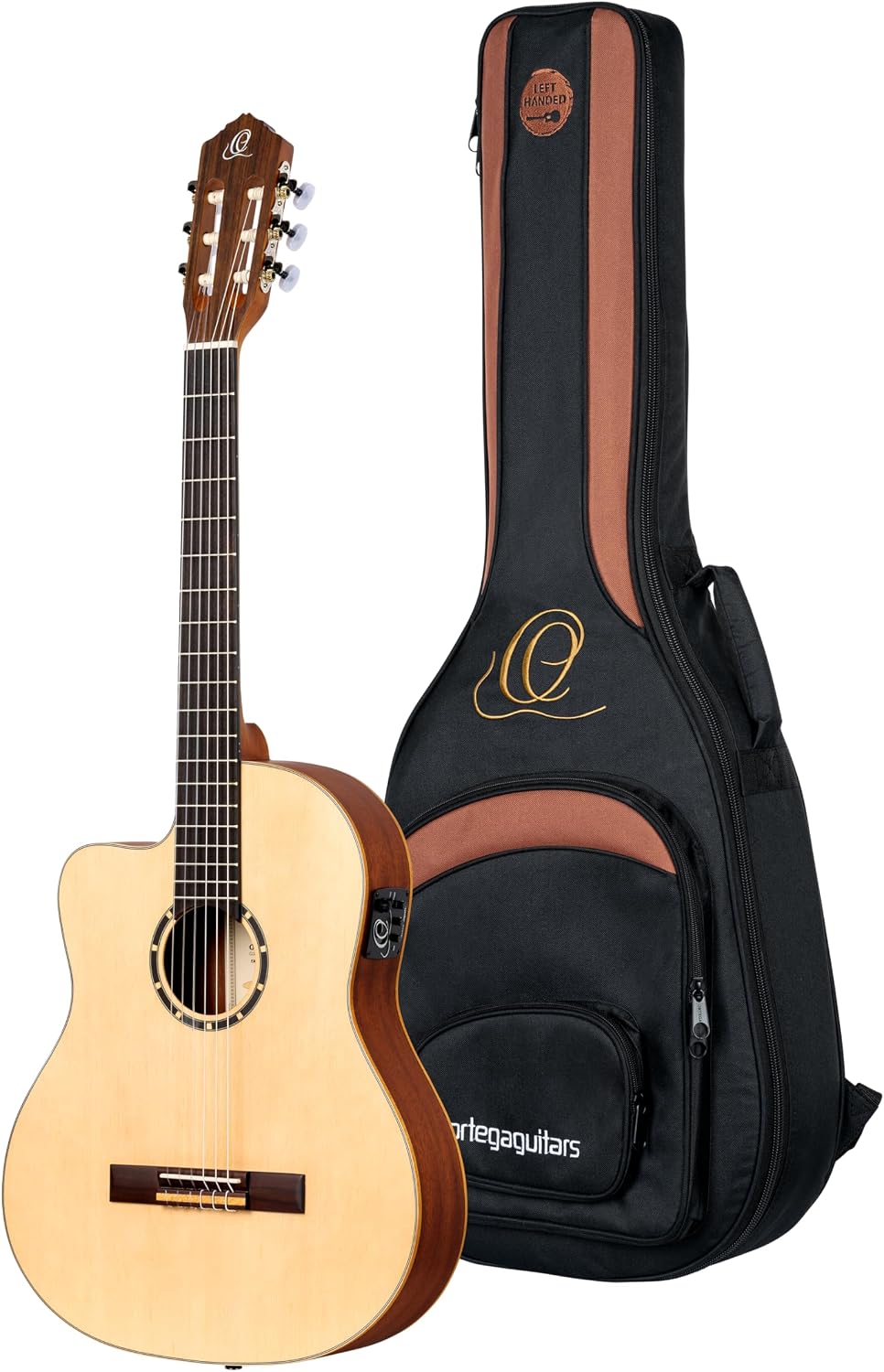 Family Series Thinline Acoustic-Electric Left-Handed Nylon Classical 6-String Guitar w/Bag