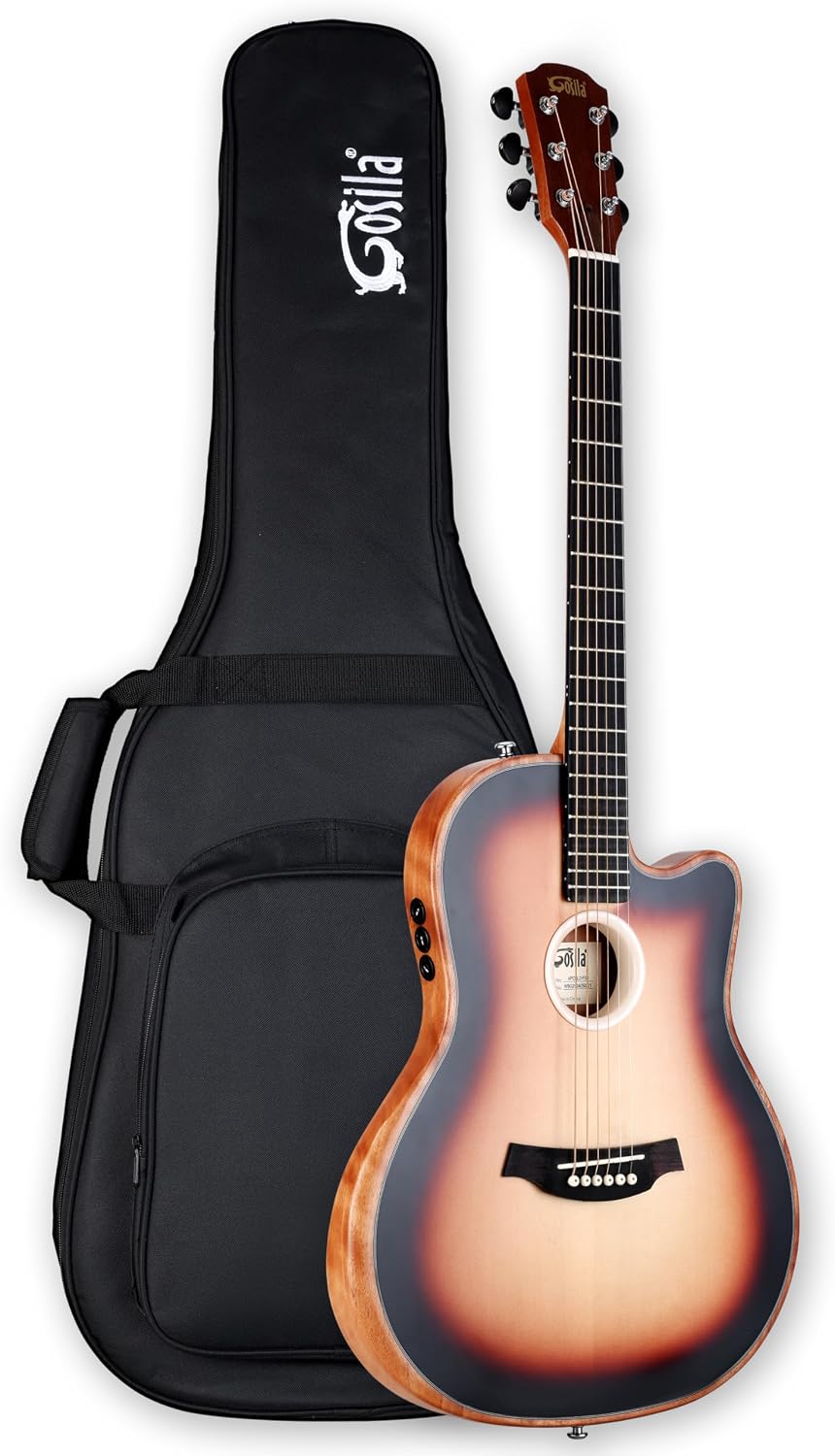 Electronic Acoustic Guitar SILENT GUITAR Travel Portable Guitars Solid Cedar top Okoume body
