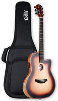 Electronic Acoustic Guitar SILENT GUITAR Travel Portable Guitars Solid Cedar top Okoume body