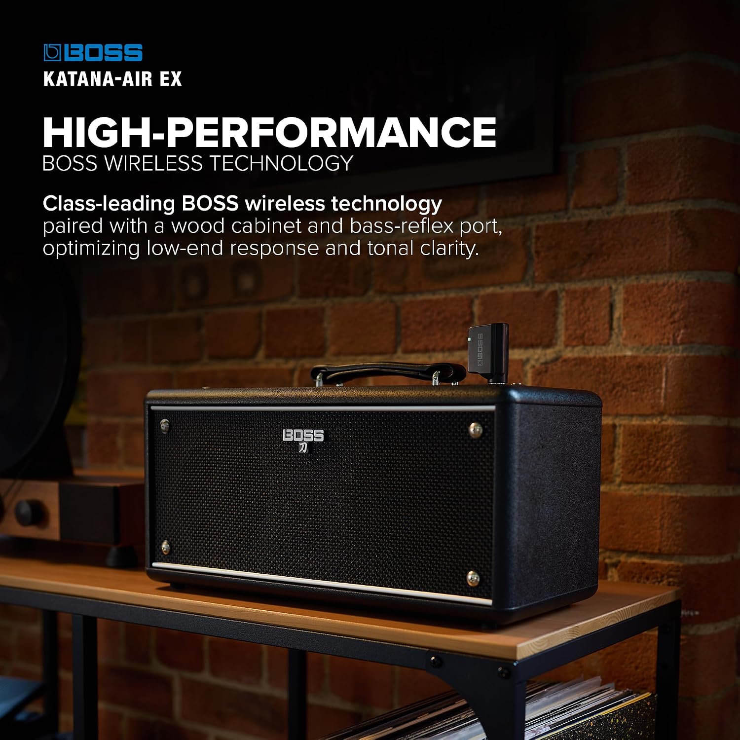 BOSS Katana-Air EX | Powerful Wireless Desktop Amplifier for Guitar, Bass & Acoustic-Electric Guitar & Bass | Stereo Sound with Dual Five-Inch Speakers | 5 Amp Characters | Premium Amps & Effects