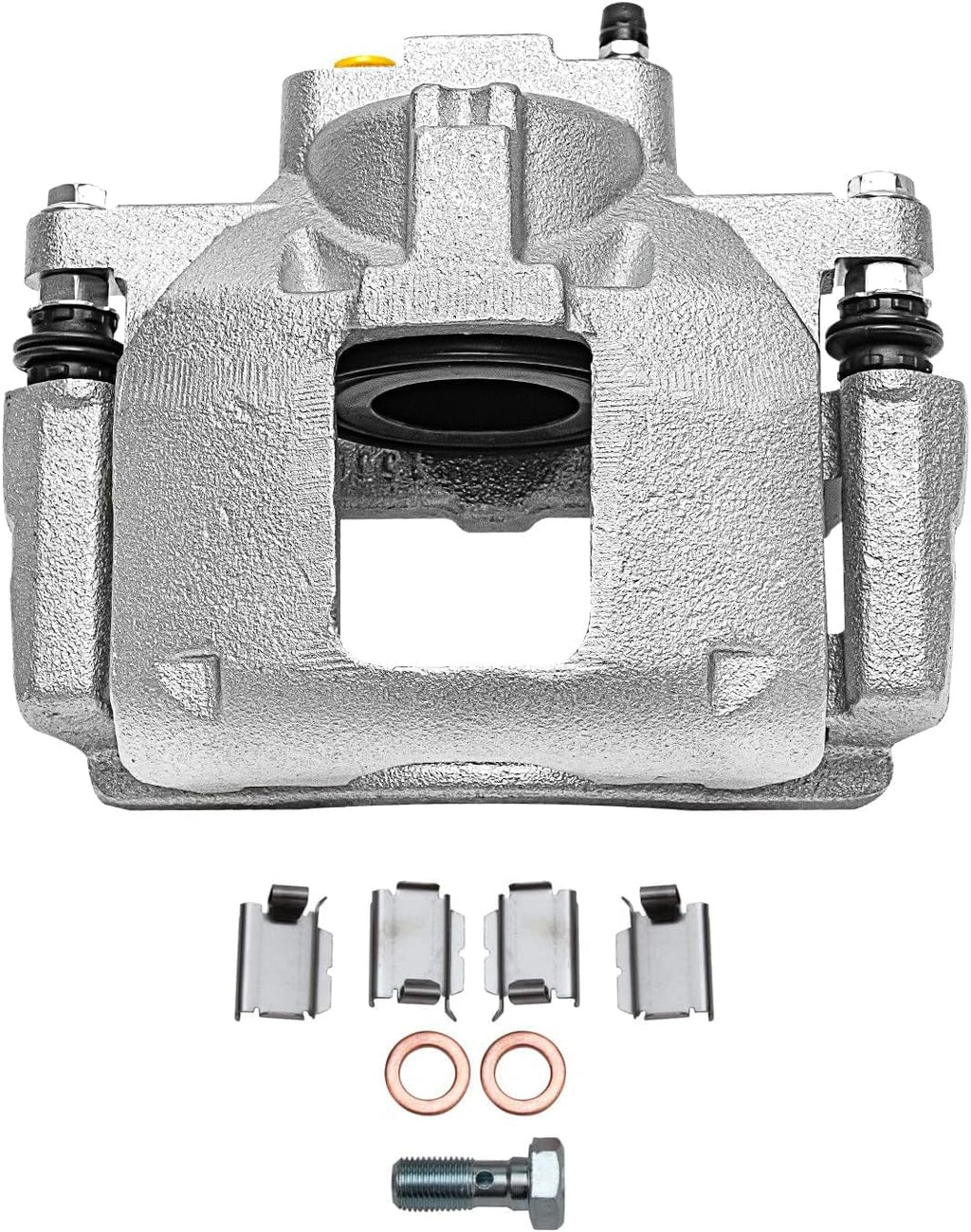 Detroit Axle - Front Brake Kit for 2009 2010 2011 2012 Dodge Journey, Drilled & Slotted Disc Brake Rotors Ceramic Brakes Pads Brakes Calipers Replacement: 11.89' inch Rotor