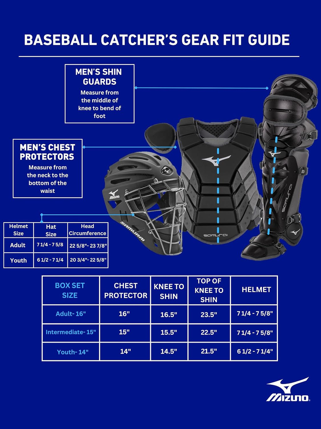 Mizuno Youth Samurai Baseball Shin Guards