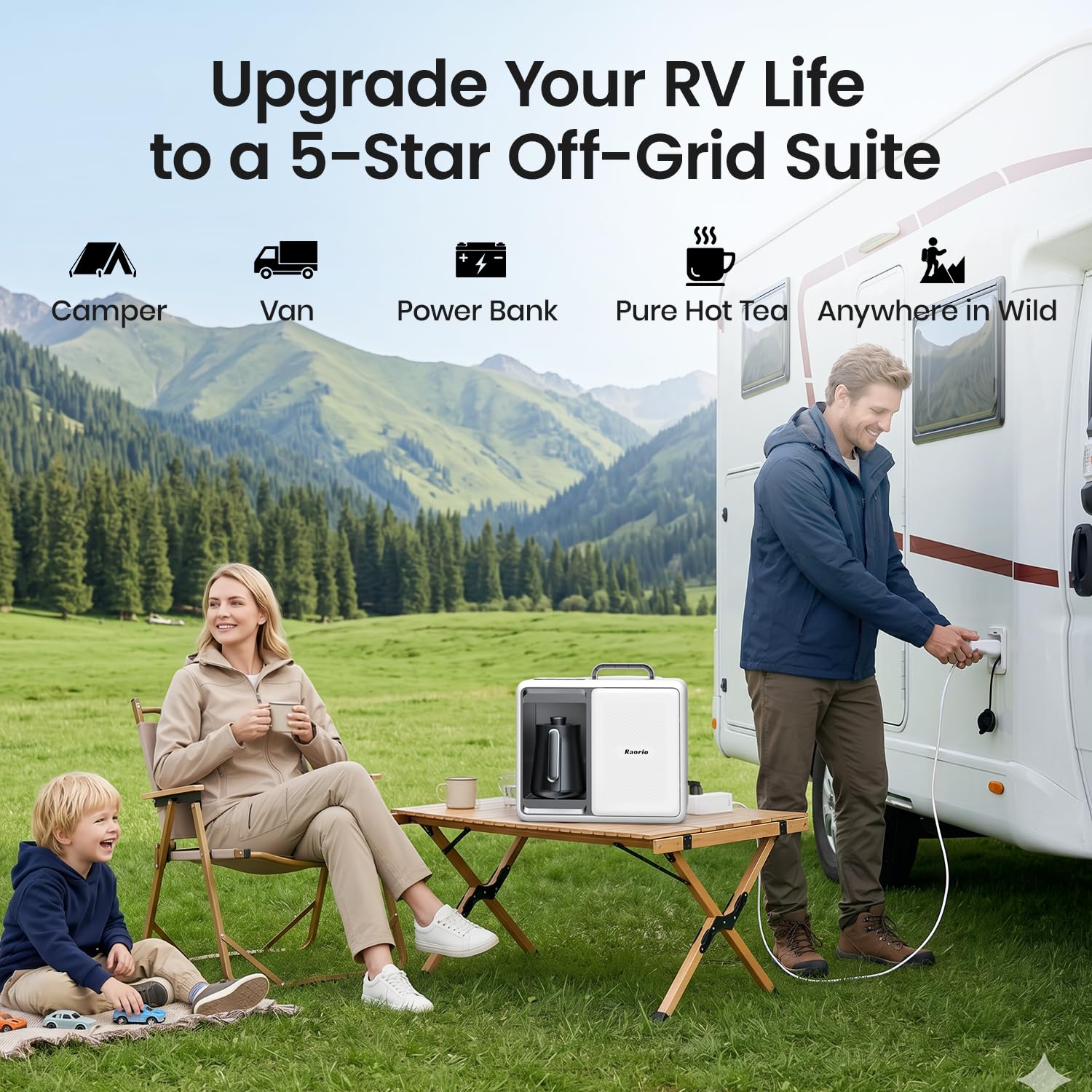Reverse Osmosis Countertop Water Filter,Portable RO System Water Filtration, 9 Temp Options Instant Hot Water Purifier for Family Camping,RV,Babycare&Apartment,Installation-Free