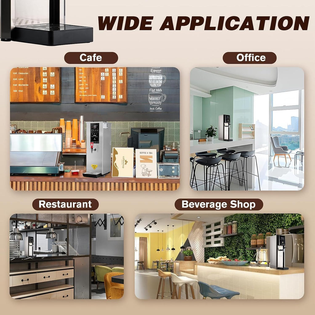 Step-Heating Commercial Hot Water Dispenser, 25L Countertop Hot Water Dispenser Electric Commercial Boiling Water Machine for Tea Coffee Shop Dessert Shop Hotel,White