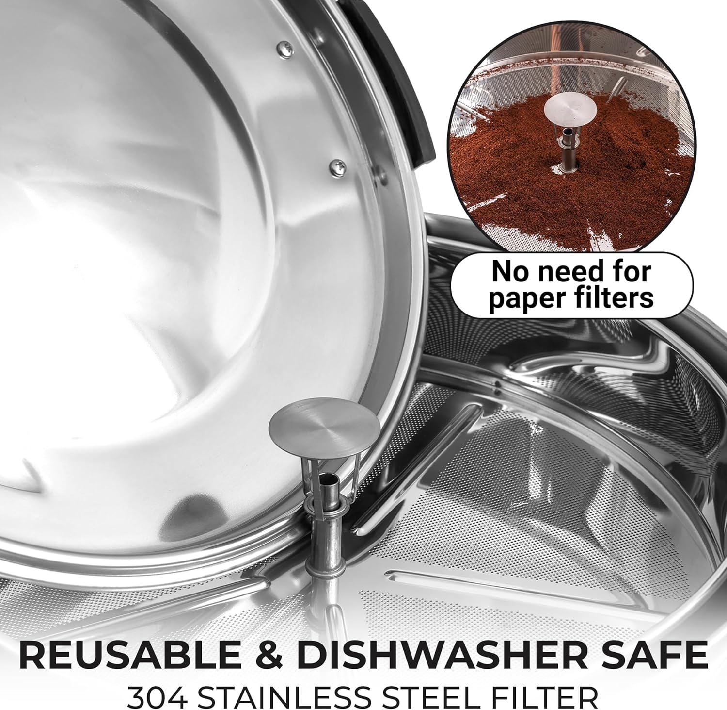 Zulay Kitchen 50 Cups Commercial Grade Coffee Maker Hot Water Urn - Percolator With Double-Wall Stainless Steel, Quick Brew, Stays Hot for Tea & Beverage at Events & Catering - Silver