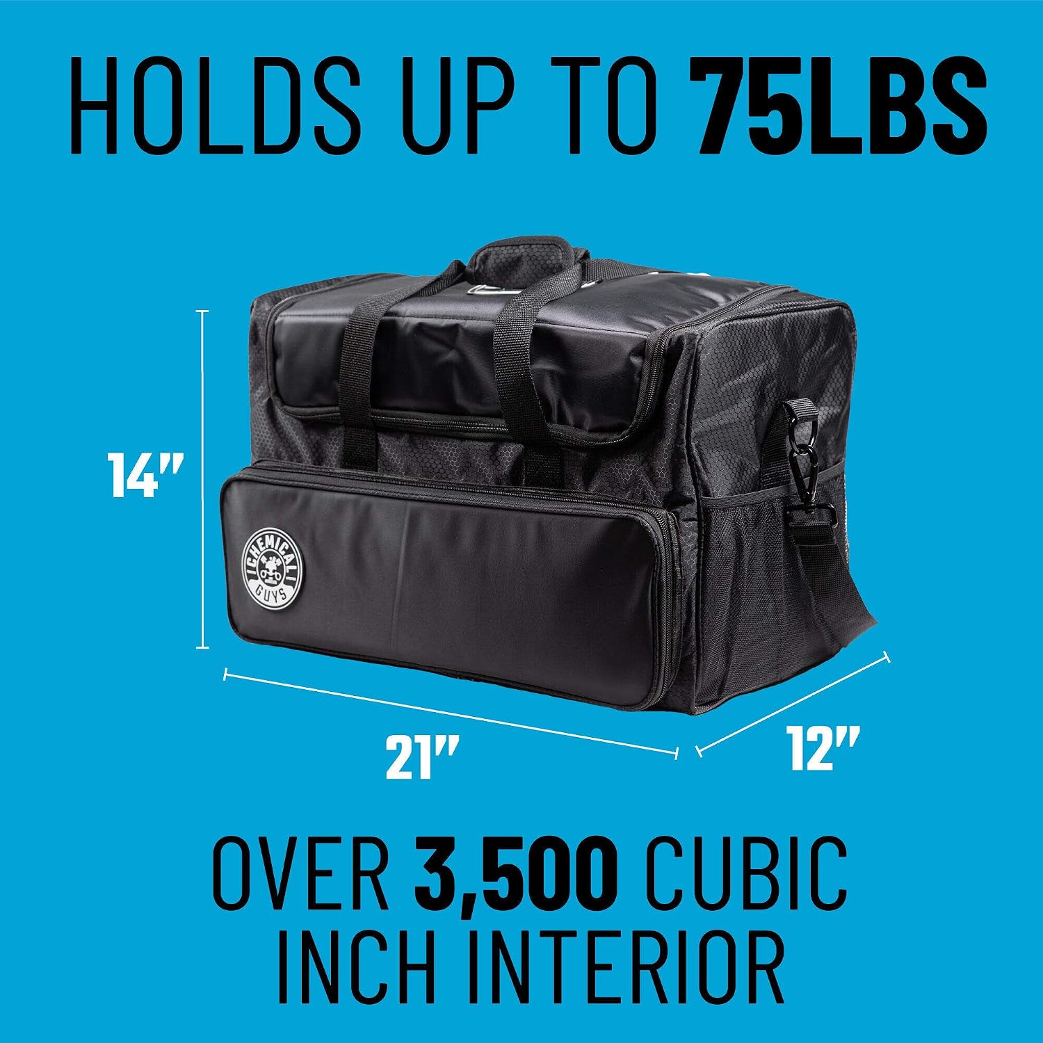 Chemical Guys ACC614 Detailing Arsenal Bag & Trunk Organizer, Large (Range Bag) 21' x 12' x 14' - Black