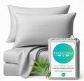BedVoyage - Viscose from Bamboo Split King Size Sheets Set - Luxury 5pc King Sheet Set - Cooling Bed Sheets 18' Deep Pocket - Ultra Soft Sheet and Pillowcase Sets - Stone