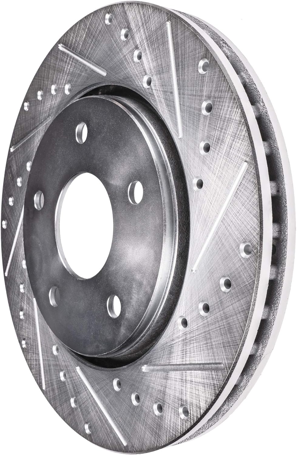 Detroit Axle - Brake Rotors for 2015-2021 Mini Cooper Drilled and Slotted Disc Brake Rotors 2016 2017 2018 2019 2020 Replacement : 13.19' inch Front and 10.20' inch Rear Rotor