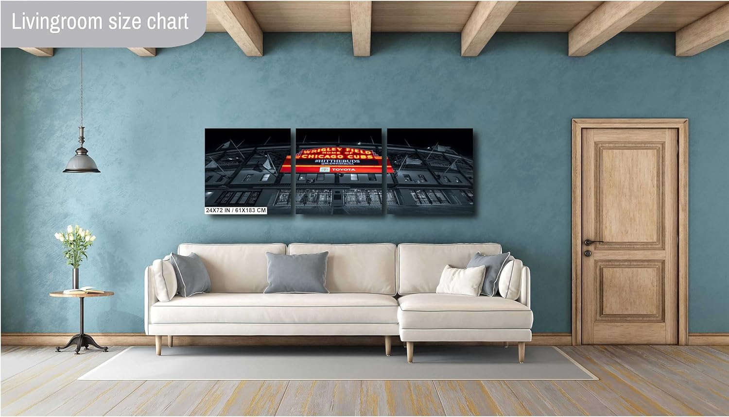 PHOTOS BY ZAMAN Wrigley Field, North Side of Chicago, Illinois, Major League Baseball Chicago Cubs, Paper, Canvas, Acrylic and Metal Print (Canvas Print-30 x 40 Inches)