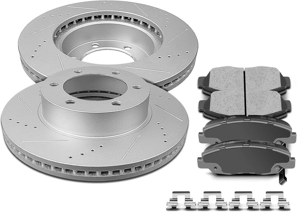 SCITOO Front 12.55' Brake Pads and Rotors Kits Fit For Toyota For Sequoia 2001-2007,For Toyota For Tundra 2000-2006