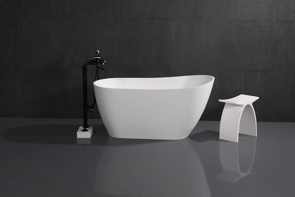 Kingston Brass CCK266K0 Kingston Freestanding Tub Faucet with Supply Line and Stop Valve, Matte Black