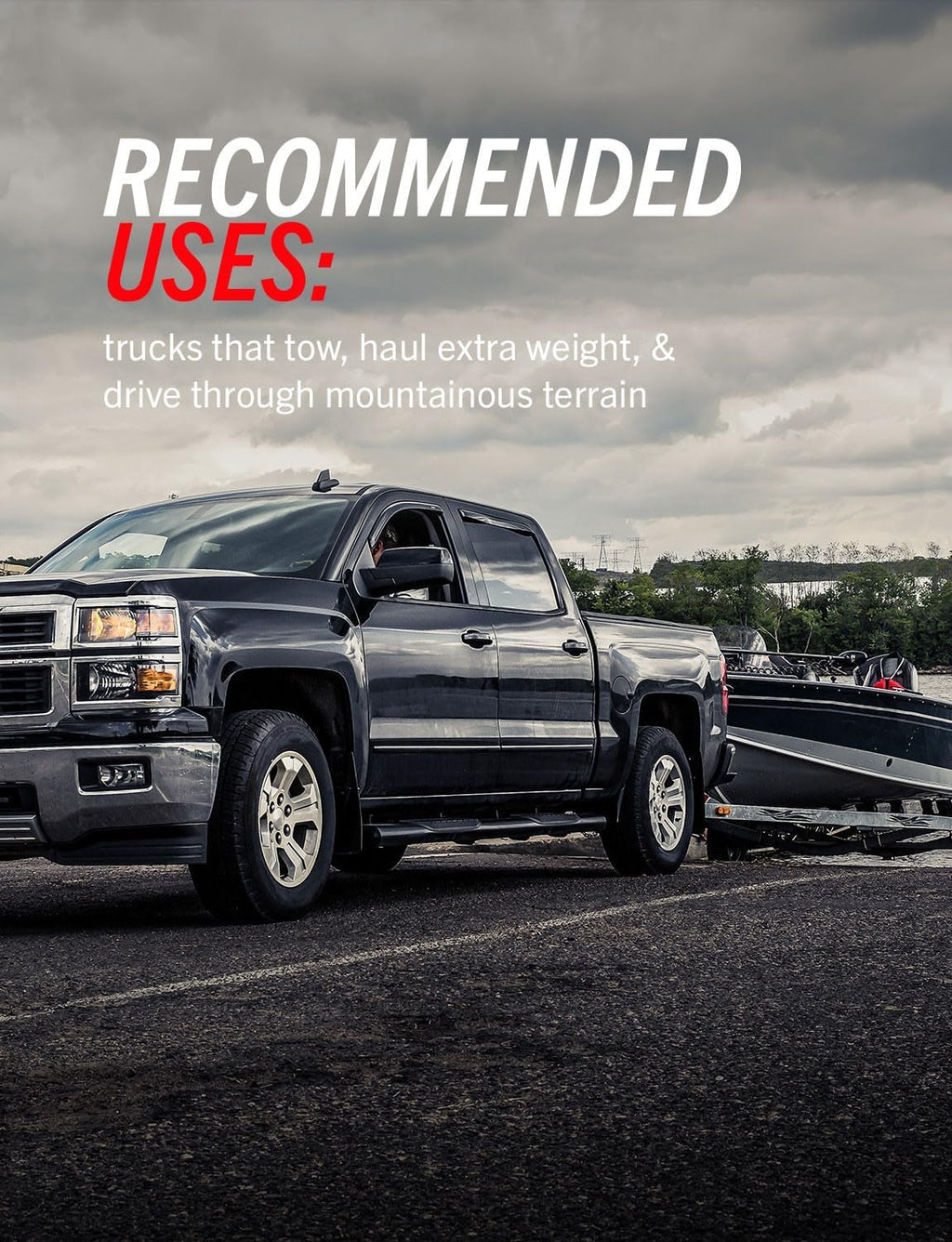 PowerStop Front & Rear Brake Kit For Cadillac Escalade 2015-20 |Chevrolet Silverado 1500 2014-18 - Truck & Tow Carbon Fiber Ceramic Brake Pads + Drilled & Slotted Rotors Upgrade, K6560-36