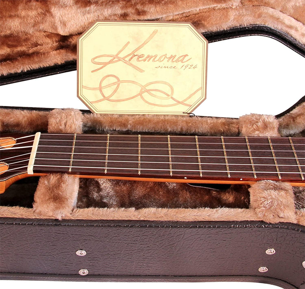 Kremona Sofia S63CW – Acoustic/Electric Nylon String Guitar – 48mm neck width – 630mm Scale Length – Handmade in Europe – Deluxe Hardshell Case Included