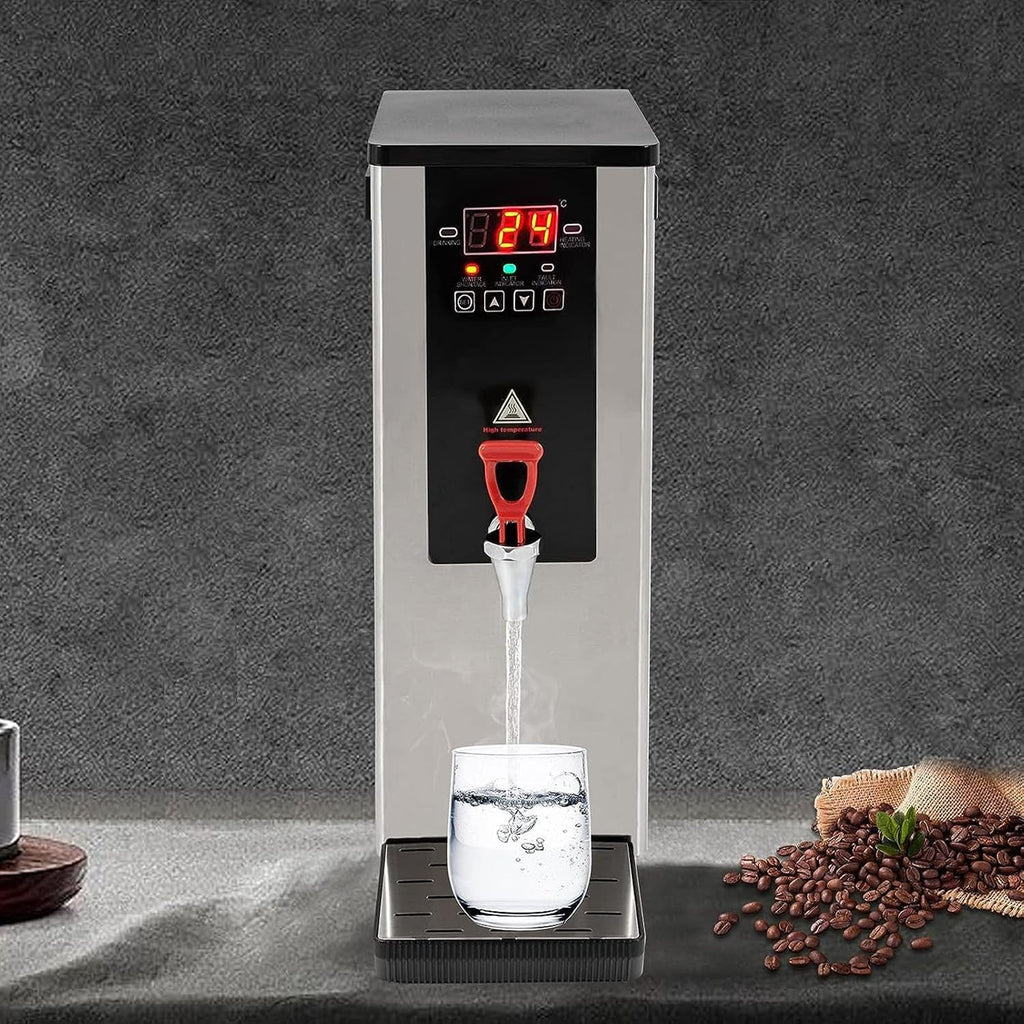 2400W Electric Hot Water Dispenser, 10L Automatic Boiling Water Machine with Faucet & LCD, Great for Office, Home Use, Commercial Water Boiler