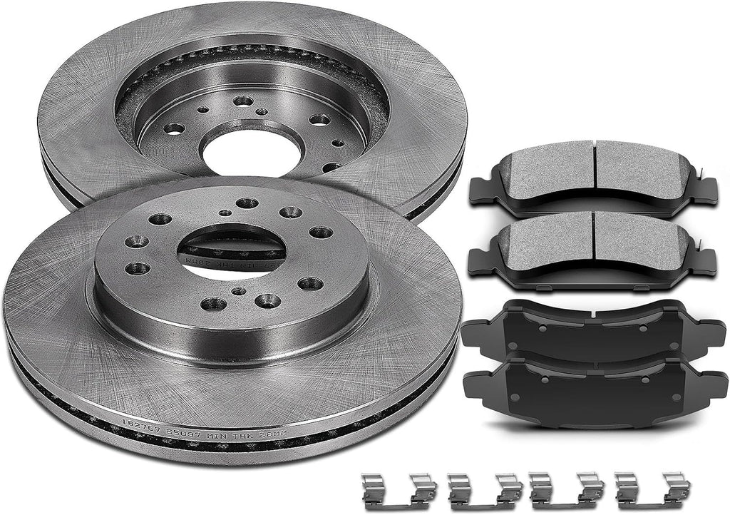 SCITOO Front 12.99' Brake Pads and Rotors Kits Fit For Cadillac 2007 2008 2009 2010 2011 2012 2013 2014 2015 2016 2017 2018 2019,For Chevrolet 2005-2019,For GMC 2005-2019