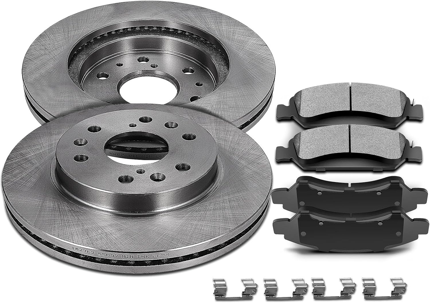 SCITOO Front 12.99' Brake Pads and Rotors Kits Fit For Cadillac 2007 2008 2009 2010 2011 2012 2013 2014 2015 2016 2017 2018 2019,For Chevrolet 2005-2019,For GMC 2005-2019