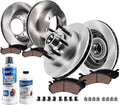 Detroit Axle - Brake Kit for 2008-2014 Ford E-450 Super Duty [Single Rear Wheel], 13.58' inch Front and Rear Disc Brake Rotors Ceramic Brake Pads with Hardware 2009 2010 2011 2012 2013 Replacement