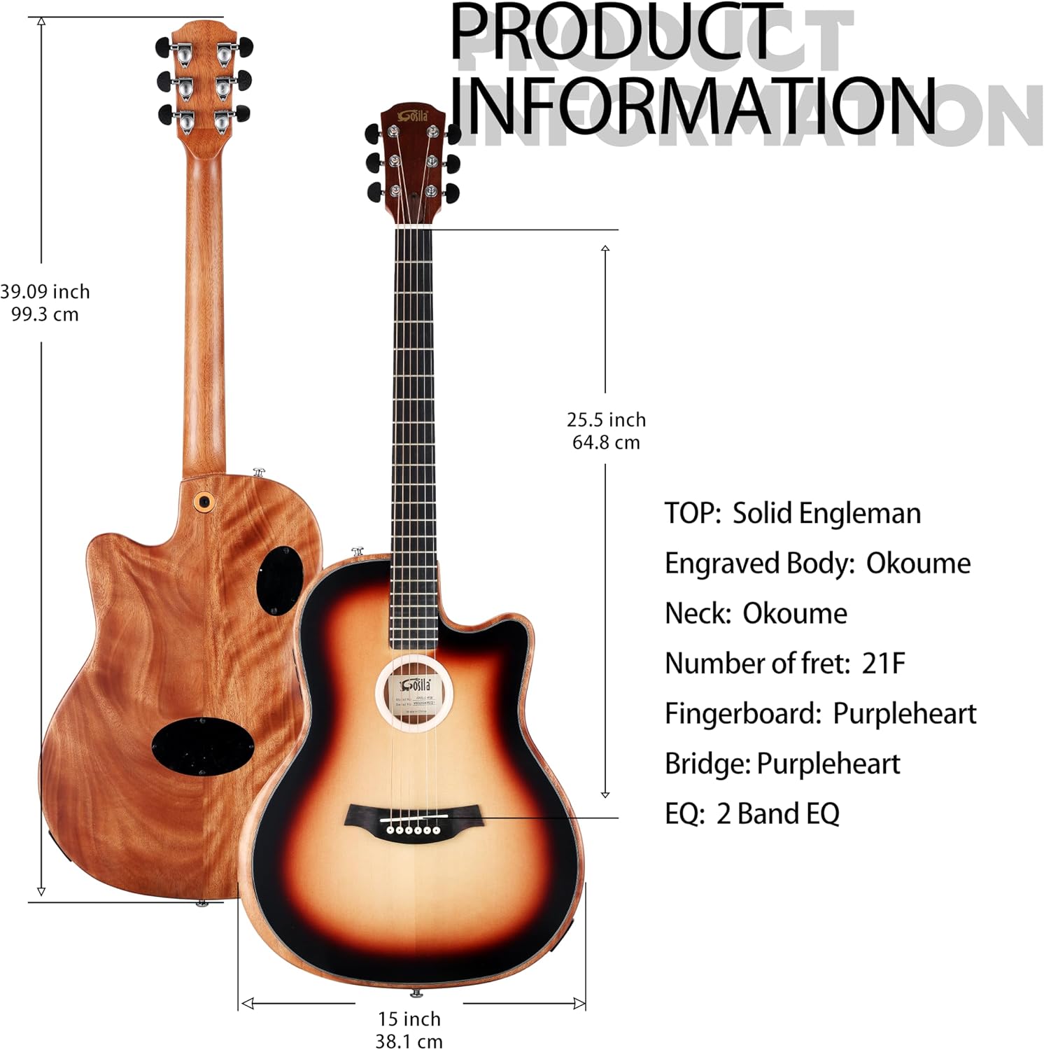 Electronic Acoustic Guitar SILENT GUITAR Travel Portable Guitars Solid Cedar top Okoume body