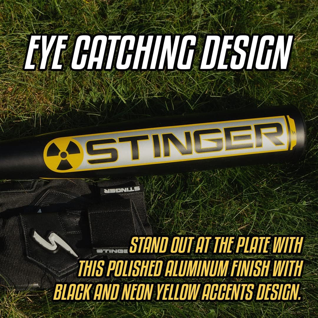 Stinger Nuke 2 BBCOR Baseball Bat - 3 Drop - 2 5/8' Barrel - Available in 31' to 34' - Drop 3 Baseball Bat for Middle School, High School, or College