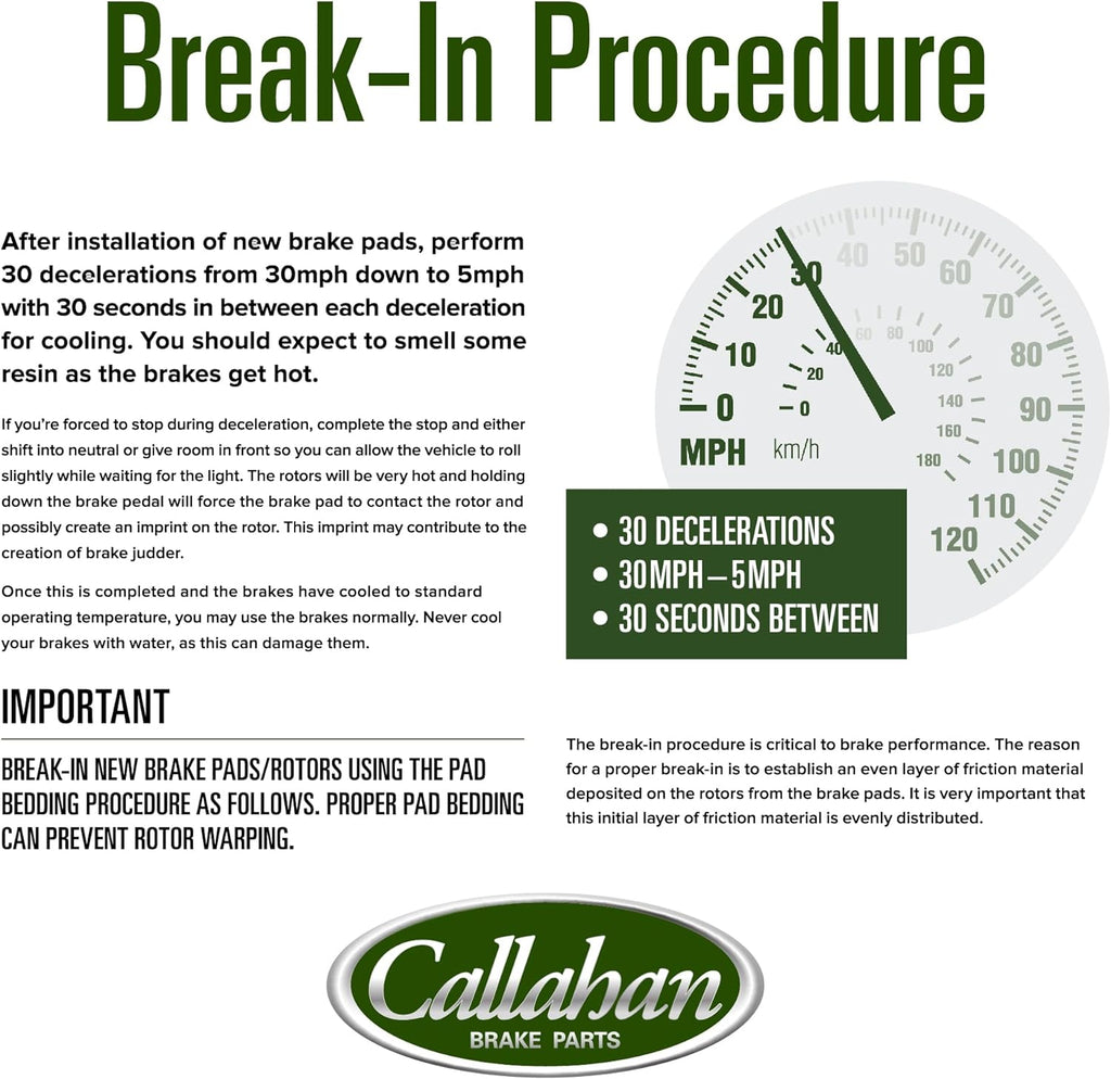 Callahan Brake Parts Front and Rear Brake Kit For Nissan Juke 2011-2017 [Model Specific] Replacement Brake Rotors with Ceramic Brake Pads