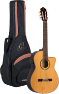 Performer Series Solid Top Medium Neck Acoustic-Electric Nylon Classical Guitar w/Bag