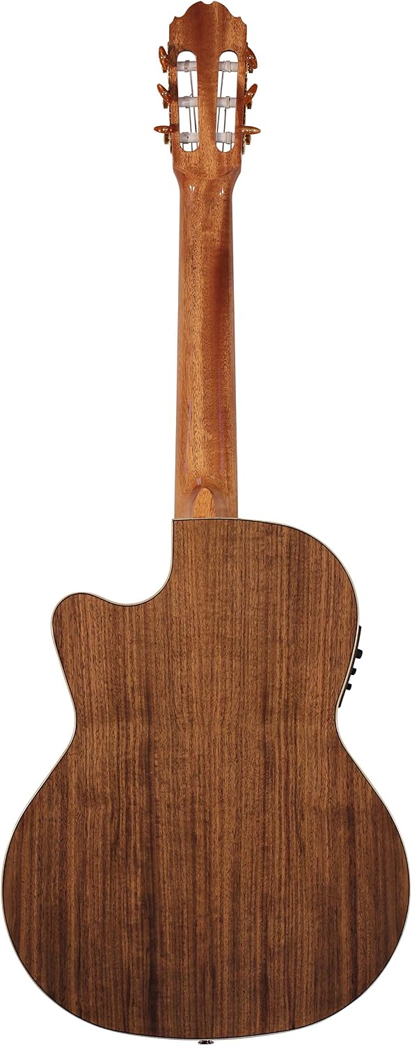 Kremona R65CWC Nylon-String Acoustic-Electric Guitar – Handmade in Europe – Padded Gig Bag Included