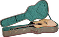 Crossrock Vintage style wood case for Dreadnought Acoustic Guitars with removable shoulder straps-Green(CRW700DGN)