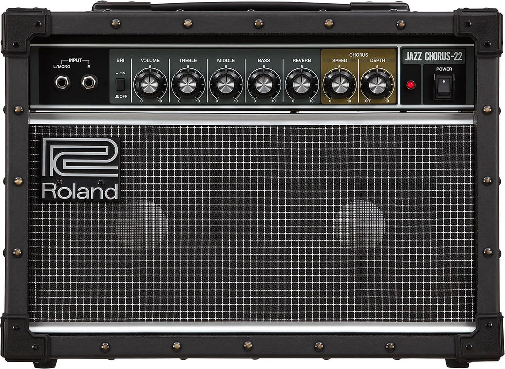 Roland JC-22 Jazz Chorus | Ultra-Compact Guitar Amplifier | Iconic JC Clean Tone | Signature Chorus Effect | Powerful 30-Watt Stereo Amp | Dual 6.5' Speakers | Enhances Pedals, Multi-FX & More