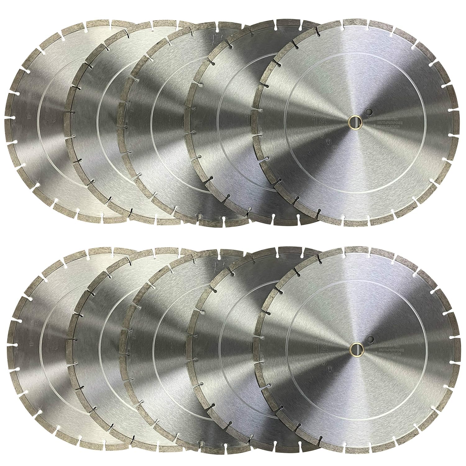 (10 Pack) VTXMax VSS 16 Inch Dry or Wet Cutting General Purpose Power Saw Segmented Diamond Blades for Concrete Stone Brick Masonry (16' (10 pcs))