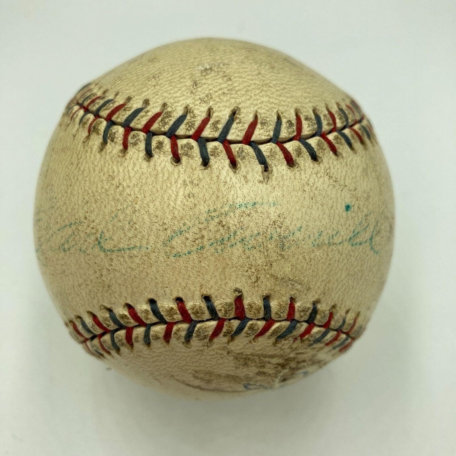 Earl Averill 1929 Rookie Single Signed AL Game Used Baseball PSA/DNA LOA - MLB Autographed Game Used Bases
