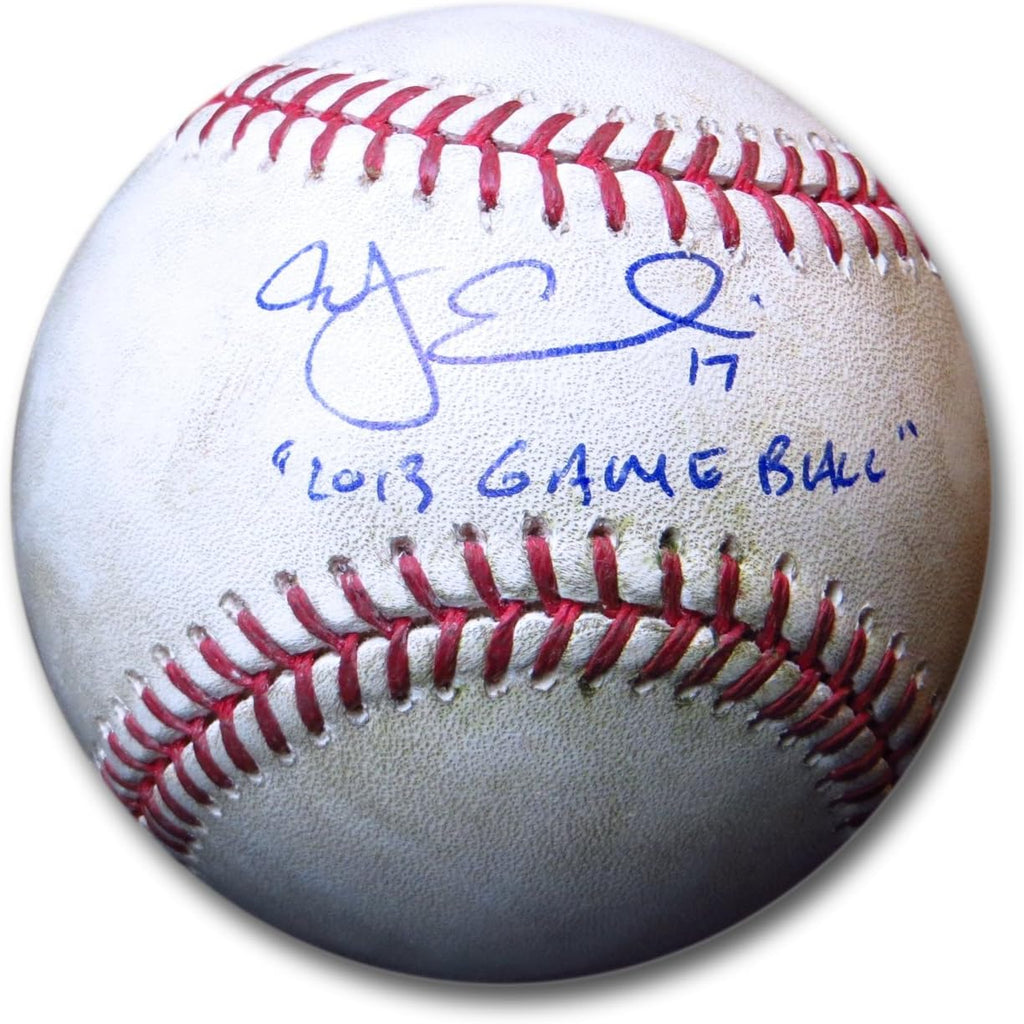 A.J. Ellis Signed Autographed 2013 Game Used Baseball Dodgers JSA S37994