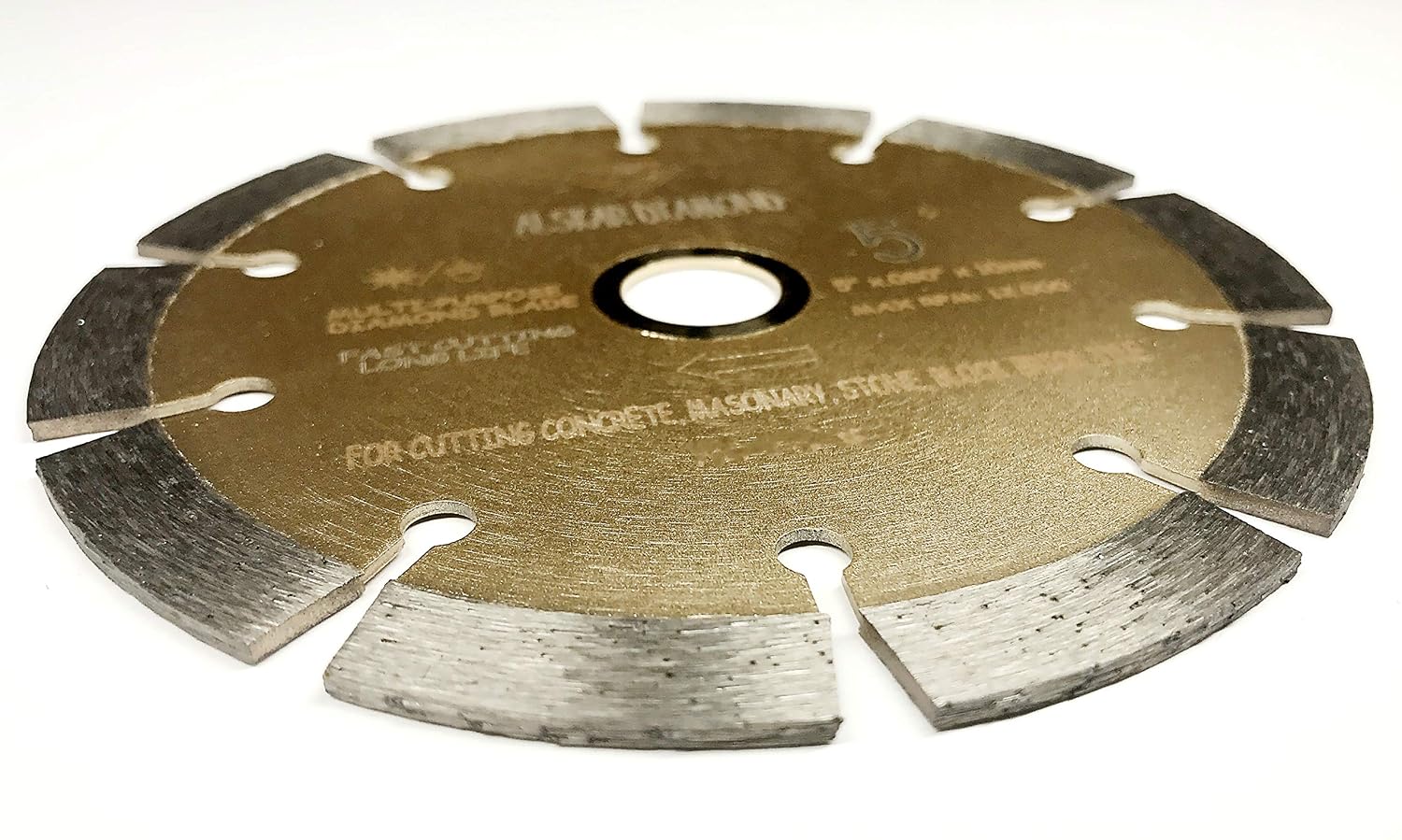 (20 Pack) ALSKAR DIAMOND 5 inch Dry or Wet Cutting General Purpose Power Saw Segmented Diamond Blades for Concrete Stone Brick Masonry (5' - 20 pcs)