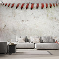 wall26 - Macro Image of a Used Baseball. - Removable Wall Mural | Self-Adhesive Large Wallpaper - 100x144 inches