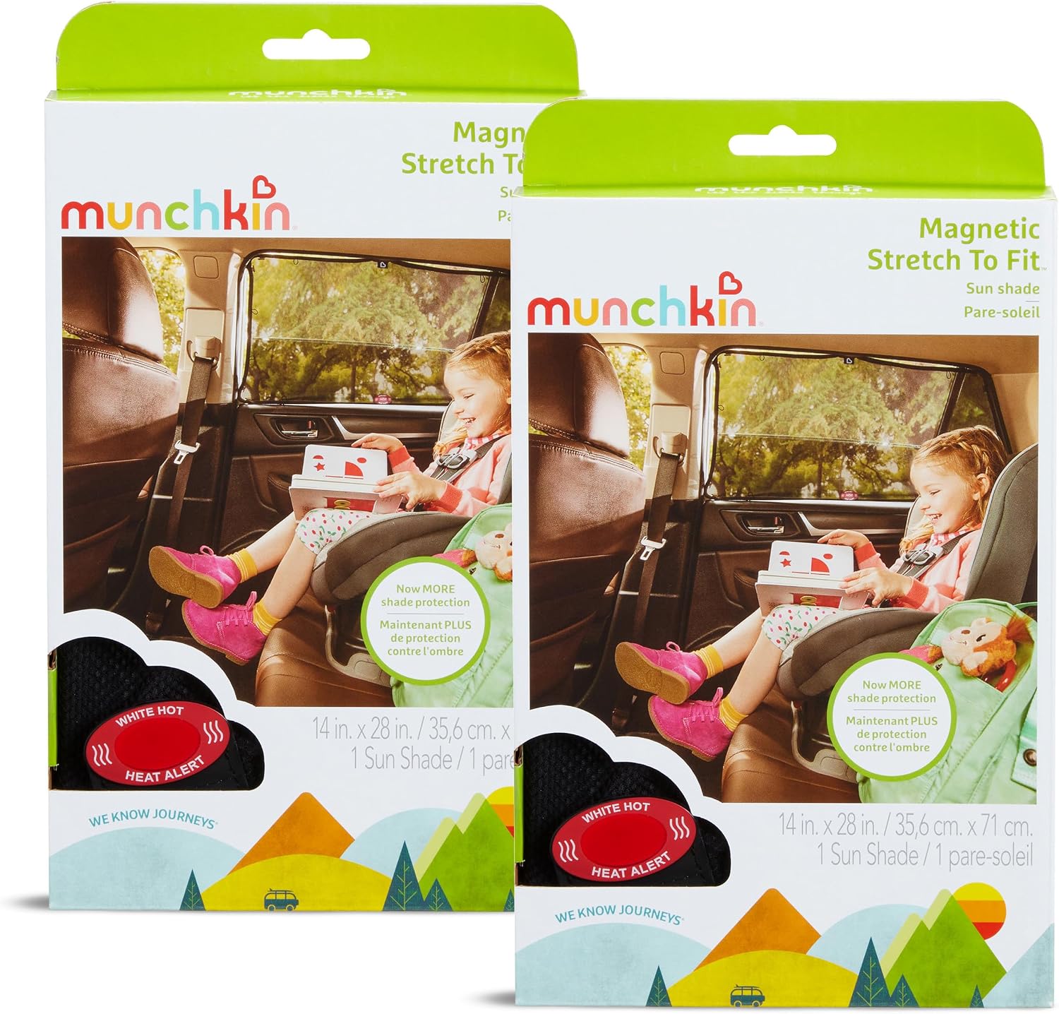 Munchkin® Brica® Magnetic Stretch to Fit™ Sun Shade, Black (Pack of 12)