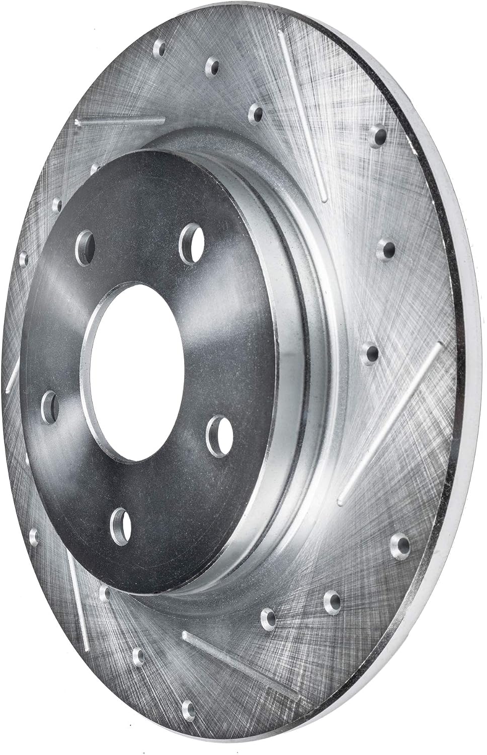 Detroit Axle - 4pc Brake Rotors for 2021-2024 Genesis G80, 2023-2025 GV60, 2022-2025 GV70, Drilled and Slotted Disc Brake Rotors Replacement: 13.58' inch Front and 12.80' inch Rear Rotor