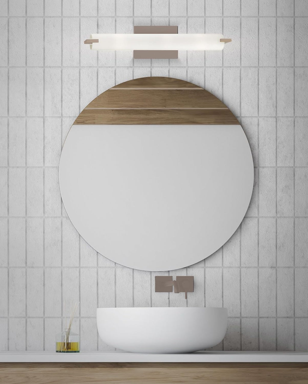 GEORGE KOVACS P5044-084 Tube Wall Sconce, 3-Light, 180 Total Watts, 4.75-in H x 20.5-in W, Brushed Nickel