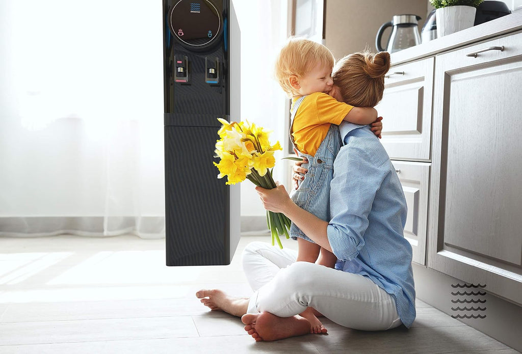 Bottleless Water Cooler Hot and Cold Water Dispenser for Offices & Homes (Black)