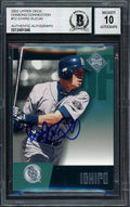 Ichiro Suzuki Autographed 2002 Upper Deck Diamond Collection Card #12 Seattle Mariners Auto Grade 10 Beckett BAS #12491046 - Baseball Slabbed Autographed Cards