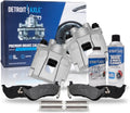 Detroit Axle - Rear Brake Kit for 06-10 Ford Explorer Sport Trac Mercury Mountaineer, Ceramic Brake Pads Disc Brake Calipers 2006 2007 2008 2009 2010 Replacement