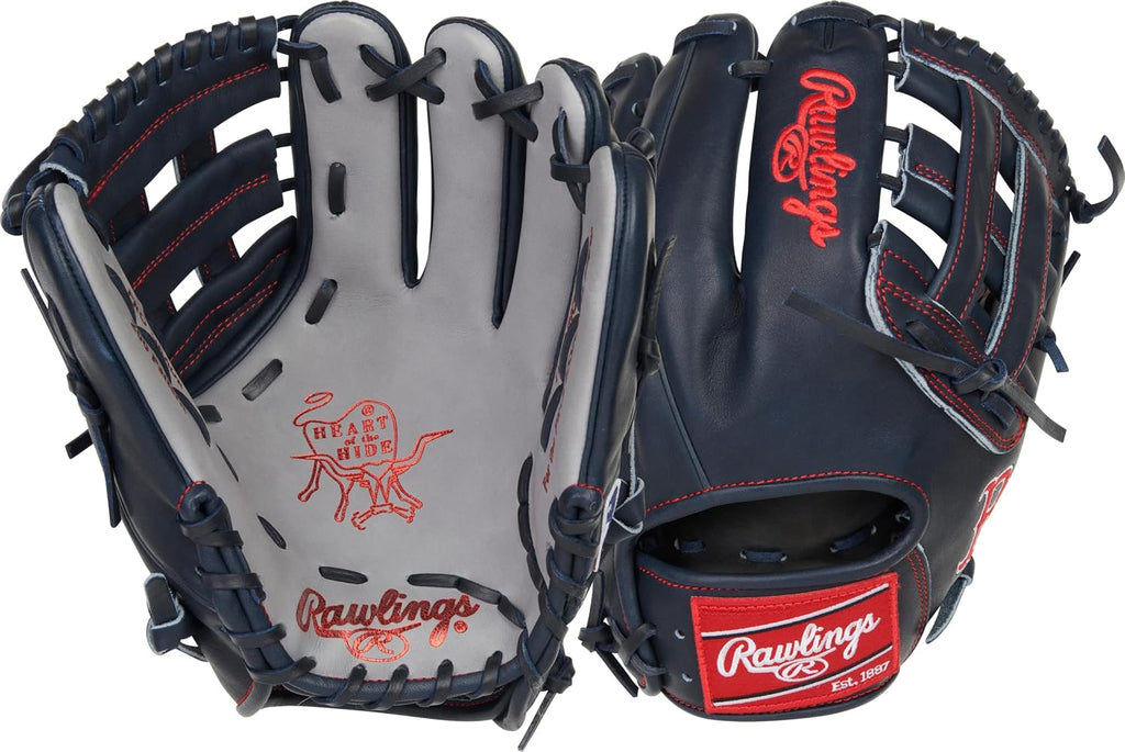 Rawlings | Heart of The Hide MLB Team Logo Baseball Glove | All MLB Team Options Available