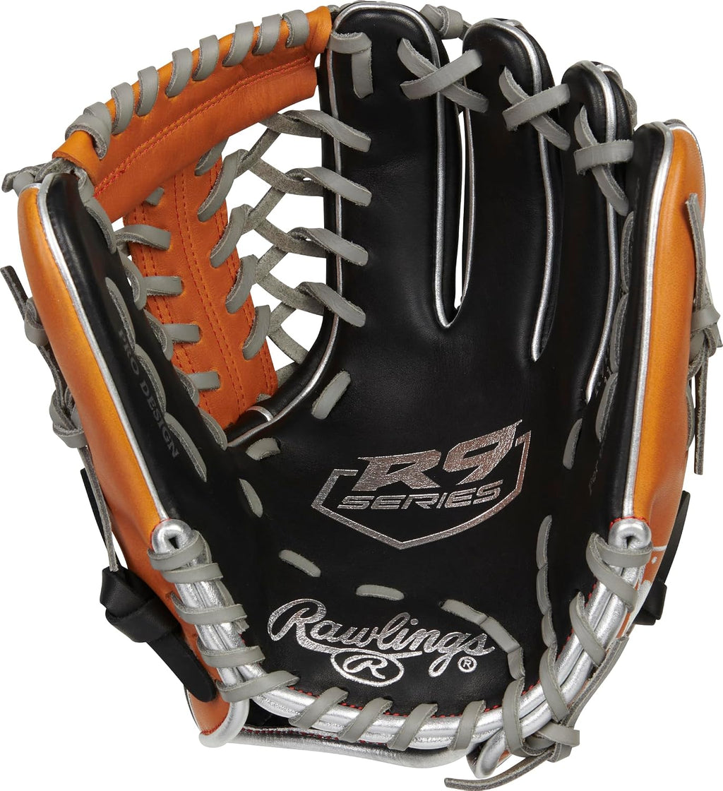 Rawlings | R9 CONTOUR Baseball Glove | 11.5' | Modified Trap-Eze Web | Right Hand Throw