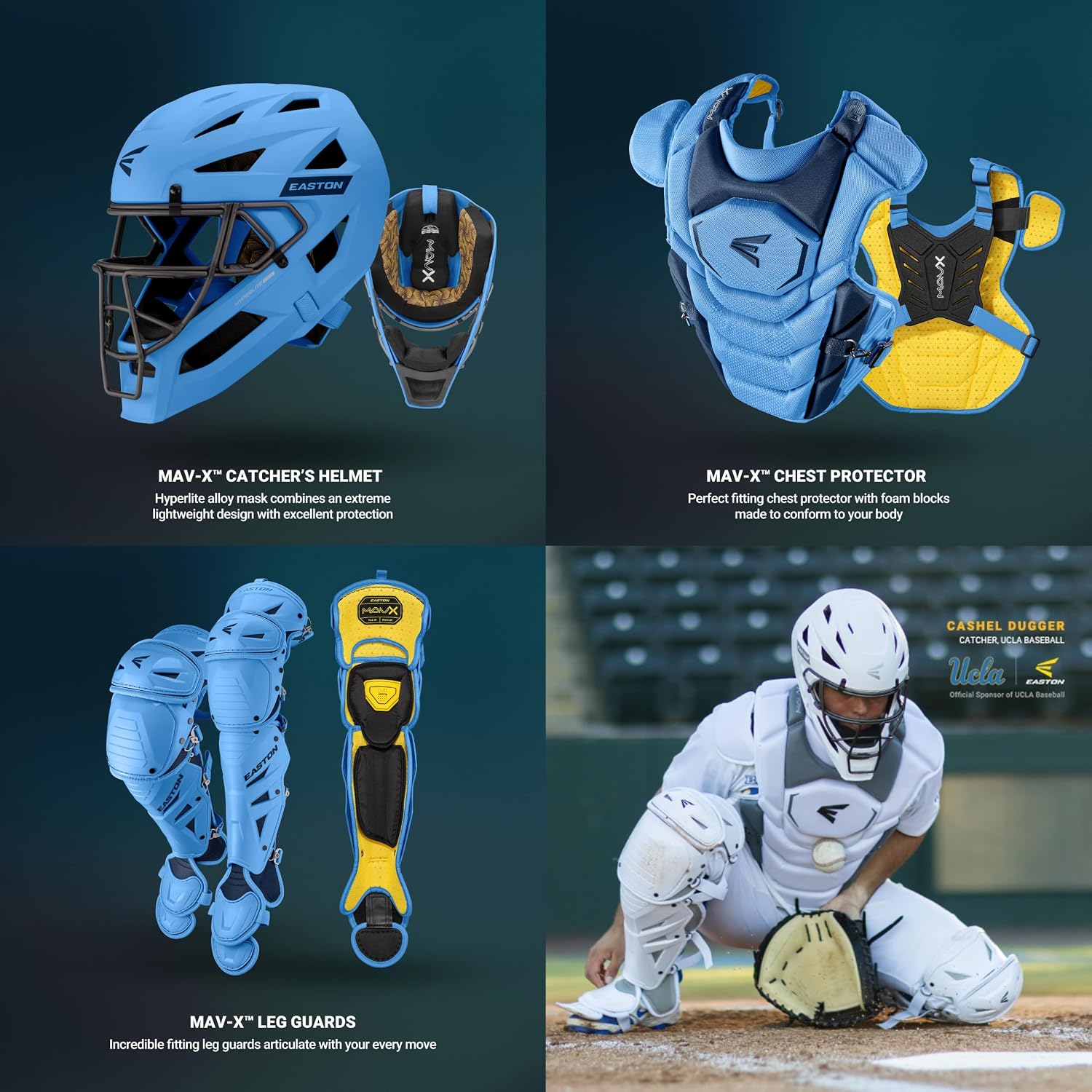 Easton | MAV X Series Baseball Catcher's Set | NOCSAE Certified